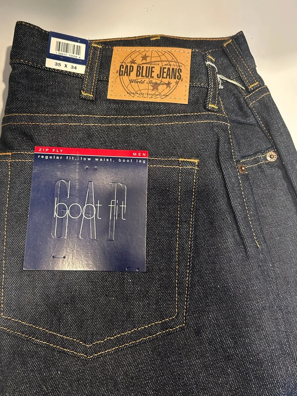 GAP Vintage Jeans Men's Dark Blue Boot Fit Jeans 35 x 34